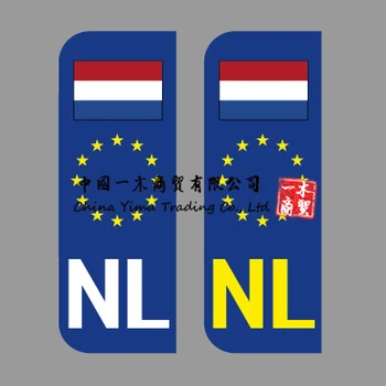 Belanda dengan Stiker Plat Nomor Bendera Sangat Cocok untuk Desain Lapangan Uni Eropa untuk Film atau dengan Bendera Car Wash Safe NL