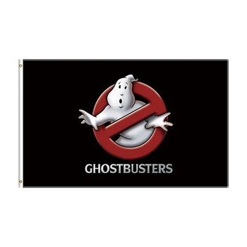 Bendera Ghostbusters Pemburu 3x5 Kaki untuk Dekorasi