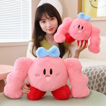 Boneka Mainan Mewah Kirby Anime Kawaii Baru Seri Otot Kirby Bintang Bantal Boneka Lucu Dekorasi Kamar Kawaii Mainan untuk Anak Perempuan