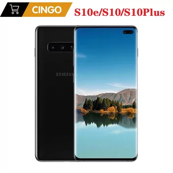 Buka kunci Asli Samsung Galaxy S10 S10+ S10e G970U / F G975U / F Octa Core Snapdragon 855 LTE Ponsel Android 16MP&12MP NFC128 / 256GB