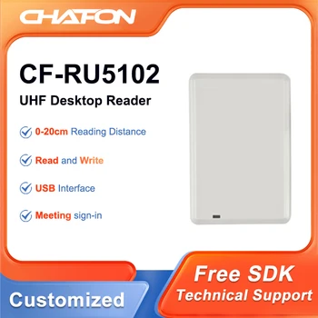 CHAFON CF-RU5102 UHF Desktop USB Pembaca RFID Penulis ISO18000-6C untuk Sistem Kontrol Akses Perangkat Lunak Demo Gratis