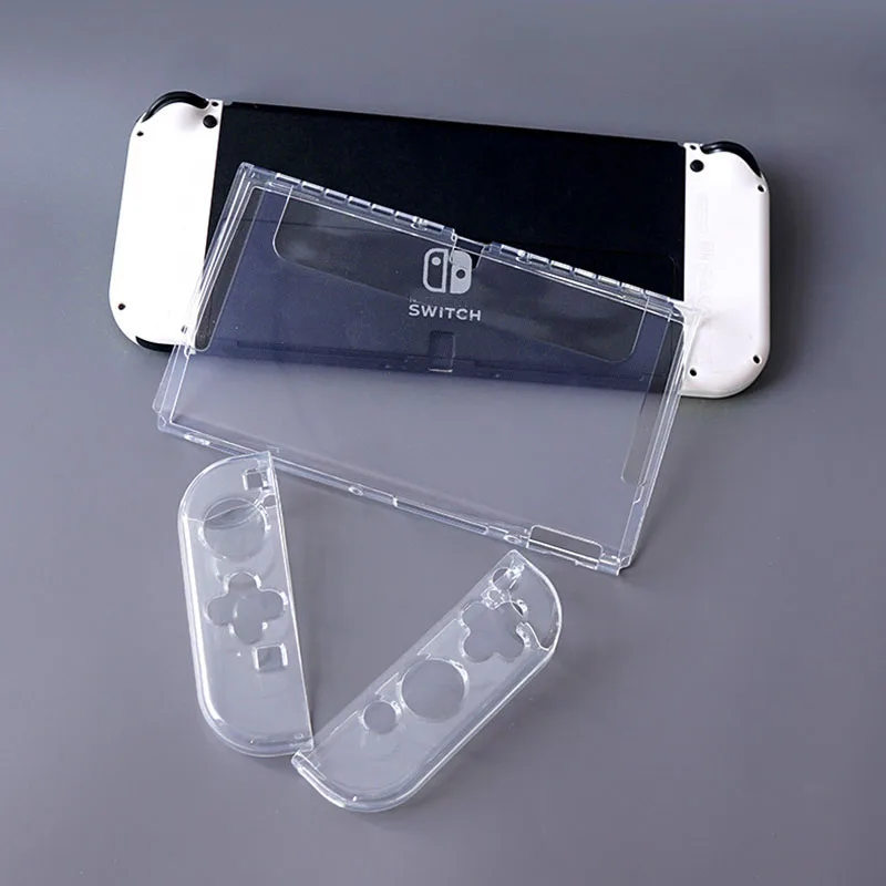 Casing Dockable untuk Model Nintendo Switch OLED Casing TPU Lembut Bening Penutup Casing Pelindung untuk Model Nintendo Switch OLED - 0