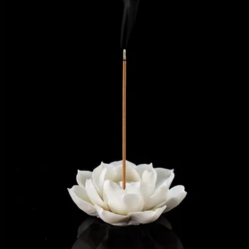 Cina Lotus Dupa Burner Pemegang Keramik Tongkat Piring dengan 1/3 Lubang Kedai Teh Rumah Kantor Dekorasi Buddha Dupa Pedupaan