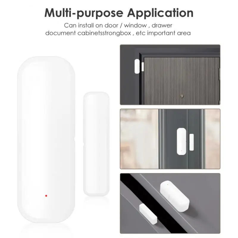 CORUI WIFI ZigBee Tuya Sensor Pintu & Jendela Pintar Detektor Pintu Magnetik Kehidupan Cerdas Sensor Buka / Tutup Pintu untuk Alexa Google Home - 4