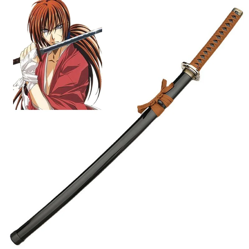 Cosplay Rurouni Kenshin Katana Pedang Rakitan Bambu Bermain Peran Film Himura Kenshin Model Senjata 104cm - 0