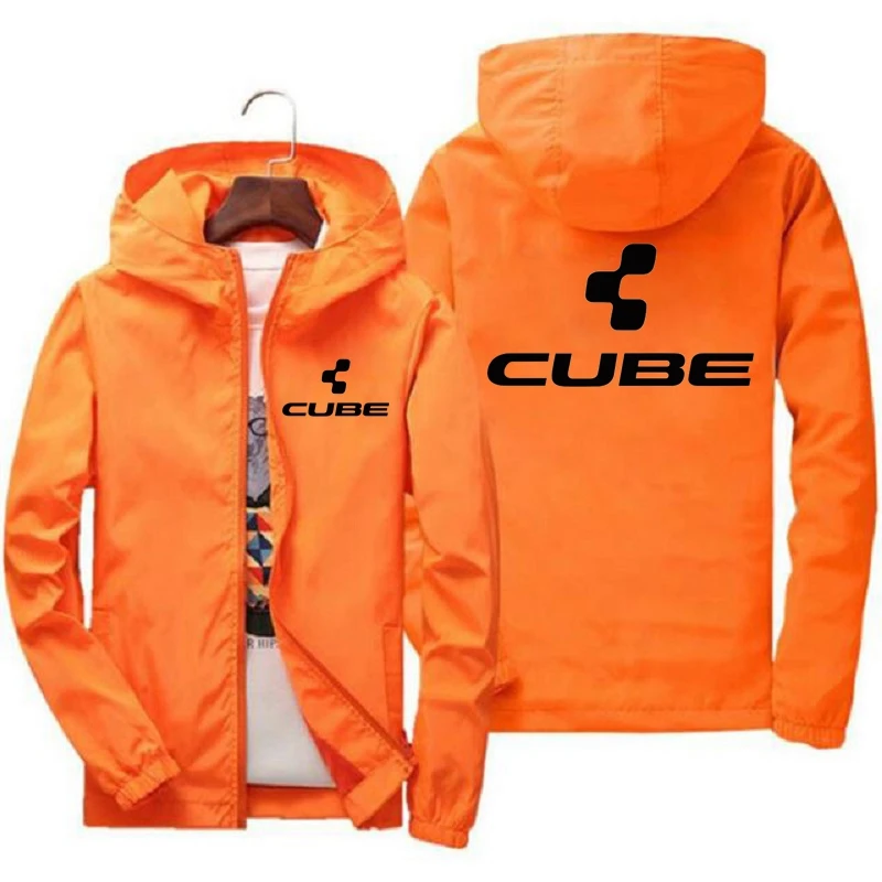 Cube Tahan Air Pemecah Angin Mantel Ritsleting Jaket Hoodie Mantel untuk Pria Abrigo Hombre Chaquetas Hombre Jaket Tahan Dr Olahraga Hombre - 0
