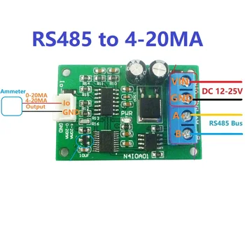 DC 12 V DAC Modul RS485 untuk 4-20MA / 0-20MA Saat Ini Sinyal Generator PWM untuk Saat Ini Konverter Analog Modbus RTU Modul
