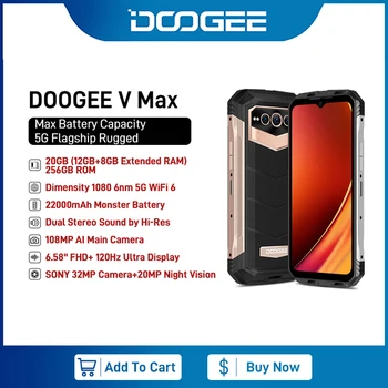 DOOGEE V Max 5G Dimensi 6.58