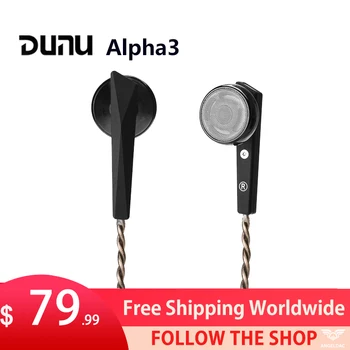 DUNU Alpha3 / Alpha 3 Earbud Flathead Andalan Driver Dinamis 14.2 Mm Earphone Telinga Datar Headphone Audio Musik Hi FI Kepala Datar