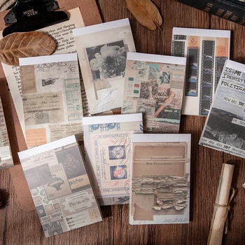 Dimi 50 Lembar Kreatif Retro Memo Pad Diary Stationery Jurnal Planner Scrapbooking Vintage Dekoratif DIY Post Bahan Kertas