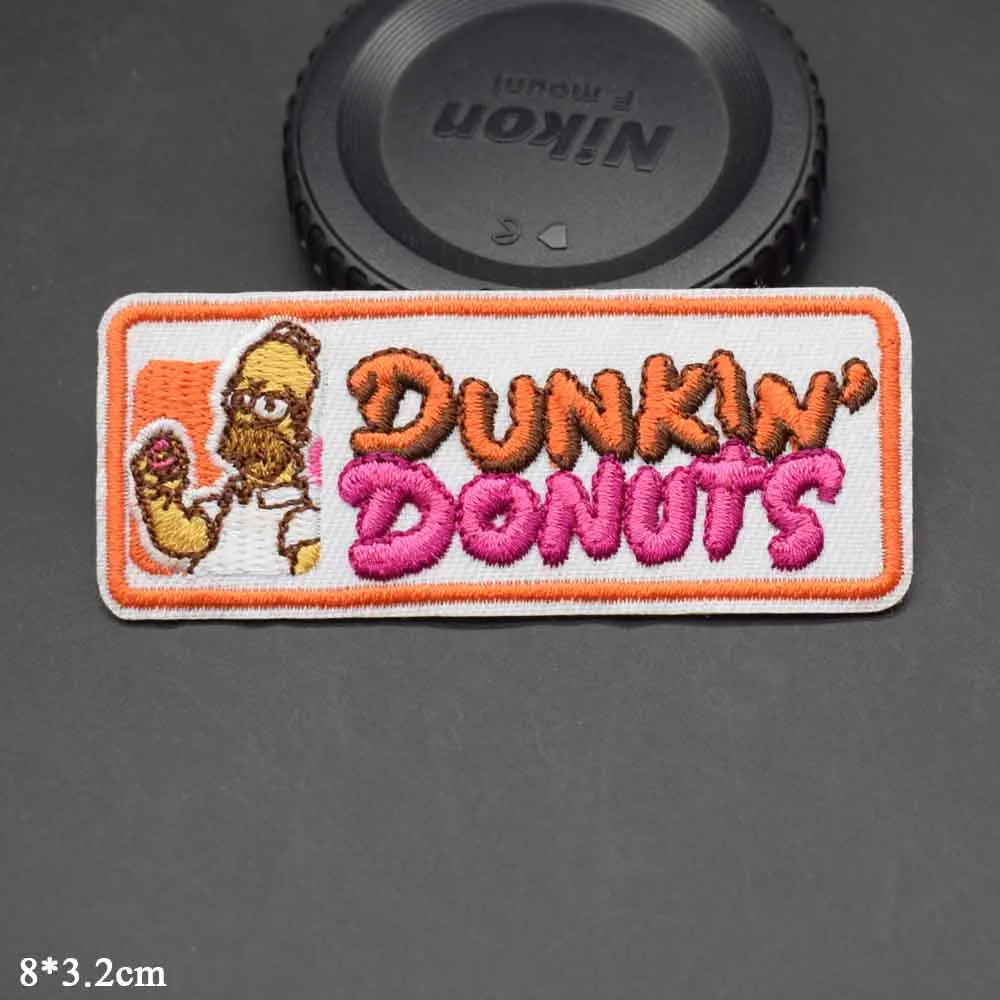 Disney Dunkin Dunkin ' Donuts Setrika Pada Tambalan Pakaian Bersulam untuk Stiker Pakaian Wanita Perempuan Grosir Pakaian - 1