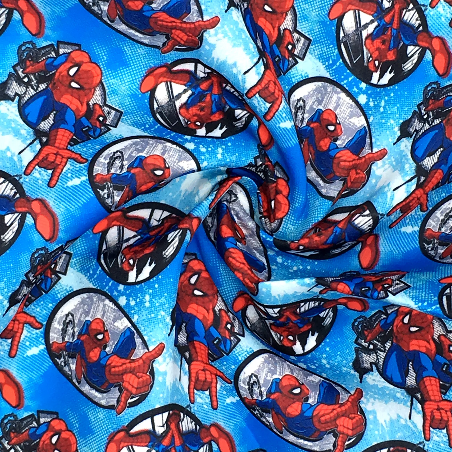 Disney Superhero Spiderman Kain Katun Poliester Dengan Meteran Menjahit Pakaian Anak-anak Kain Perca Quilting DIY Bahan Menjahit - 2