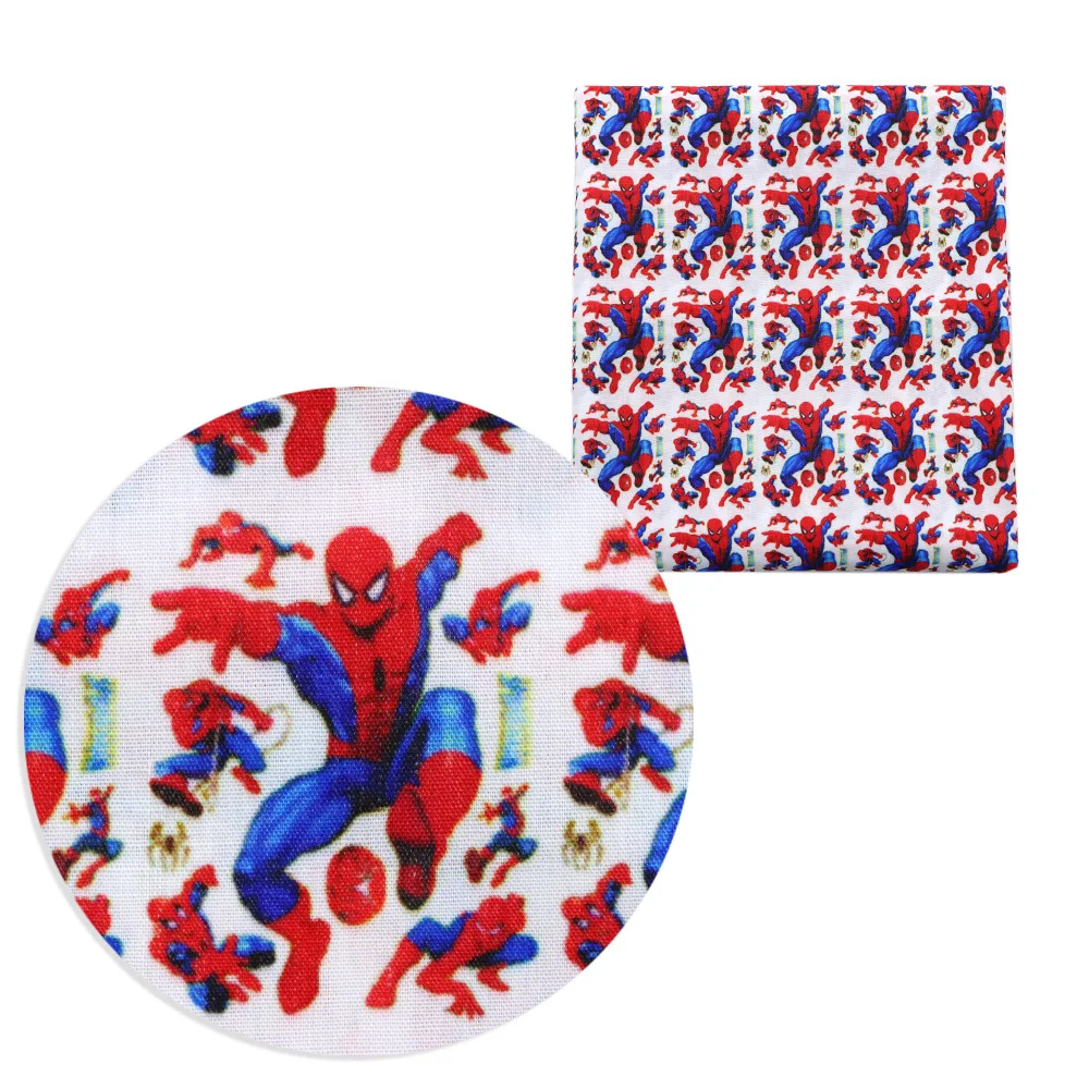 Disney Superhero Spiderman Kain Katun Poliester Dengan Meteran Menjahit Pakaian Anak-anak Kain Perca Quilting DIY Bahan Menjahit - 4
