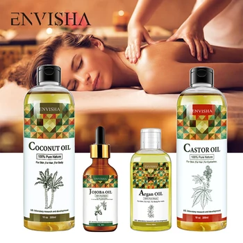 ENVISHA Body Care Serum Minyak Kulit Pelembab Pemutih Mengecilkan Pori-pori Anti-Aging Coconut Argan Jojoba Castor Rose Oil Penumbuh Rambut