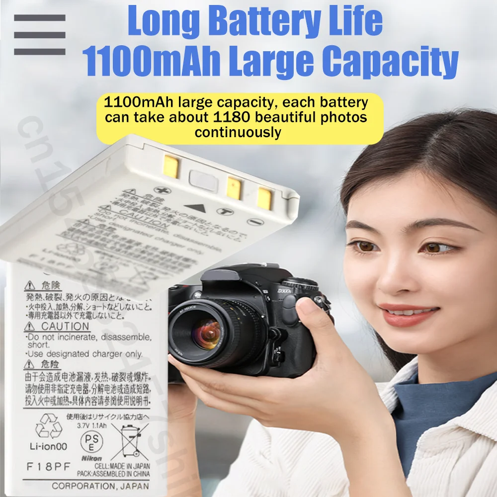 EN-EL5 ENEL5 EN EL5 Baterai Kamera Li-ion 3.7 V 1100mAh untuk Kamera Nikon Coolpix 3700 4200 5900 7900 P3 P4 P500 P510 P6000 P530 - 2