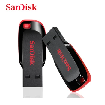 Flashdisk Sandisk 128 gb 64 gb 32 gb 16 gb Flash Drive USB Mini 32 64 128 16 GB Pen Drive Disk Stik USB 2.0 pada Memori Utama untuk Ponsel