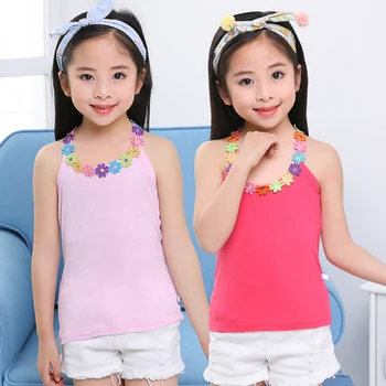 Gadis Rompi Anak-anak Multicolor Kemeja Model Remaja T-shirt Anak-anak Kaos Musim Panas Anak-anak Singlet Bayi Kamisol 1-12Y Pakaian Dalam