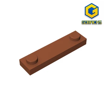 Gobricks GDS-723 PELAT KENOP 1X4 W. 2 kompatibel dengan mainan anak-anak lego 92593 Merakit Blok Bangunan Teknis