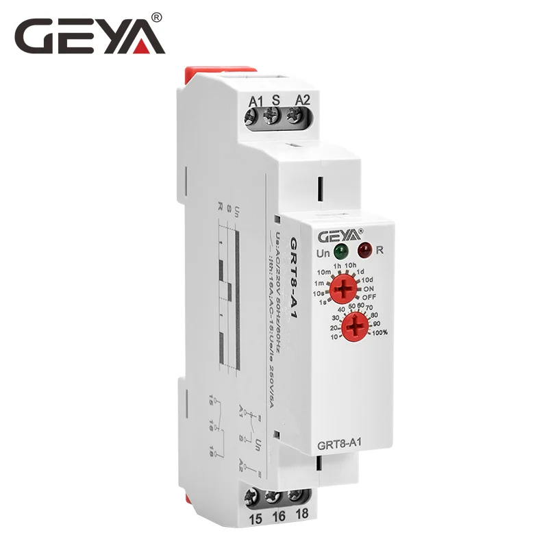 Gratis Pengiriman GEYA GRT8-A Elektronik 16A SPDT PADA Delay Timer Relay Waktu Relay 12 V 24 V 220 V DIN Rel Tipe AC230V ATAU AC / DC12-240 V - 2