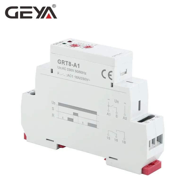 Gratis Pengiriman GEYA GRT8-A Elektronik 16A SPDT PADA Delay Timer Relay Waktu Relay 12 V 24 V 220 V DIN Rel Tipe AC230V ATAU AC / DC12-240 V - 3