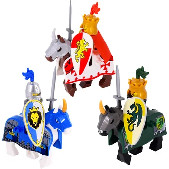 Hewan Kuda Gunung Ksatria Kuda Perang Mini Action Figure Model Blok Bangunan LOTR Batu Bata Mainan Abad Pertengahan untuk Hadiah Anak-anak