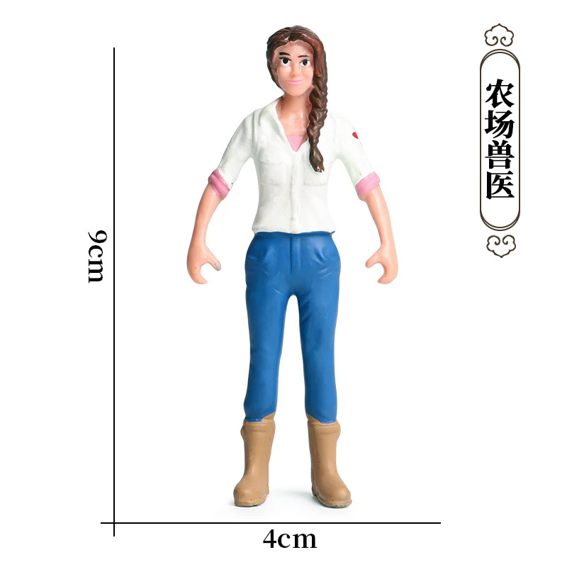 Hot 1: 25 Staf Pertanian Pekerja Petani Action Figure PVC Orang Model Figurine Dekorasi Dekorasi Aksesoris Mainan untuk Anak-anak Hadiah Anak - 3