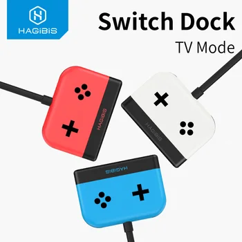 Hub USB C Hagibis untuk Pengisi Daya Stasiun Dok Pengisi Daya Dok TV Portabel Nintendo Switch Adaptor TV yang Kompatibel dengan HDMI 4K USB 3.0