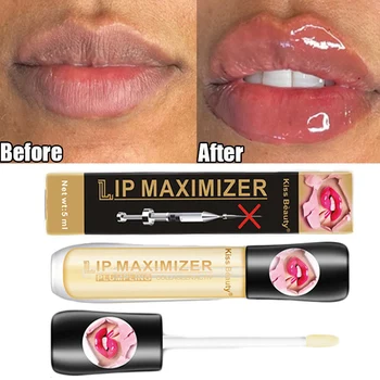 Instan Penambah Volume Bibir Gemuk Minyak Bibir Transparan Lipgloss Pelembab Perbaikan Bibir Esensi Volume Ekstrim Kosmetik Penambah Bibir