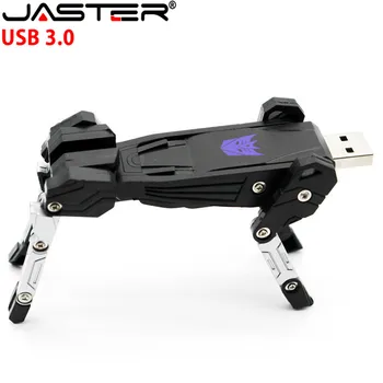 JASTER USB 3.0 Mainan plastik Gaya U disk karakter kartun transfomer flash drive usb 4GB 64GB 8GB 16GB 32GB Robot transformasi