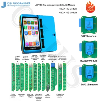 JC V1S PRO Programmer Kompatibel dengan modul lama PRO1000S V1SE untuk Layar iPhone True Tone Face ID Perbaikan Getaran Baterai