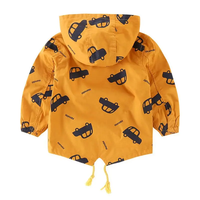 Jaket Anak Laki-laki Musim Semi Musim Gugur 2021 Jaket Ritsleting Bertudung Mantel Cetak Mode Bayi Pakaian Luar Hoodie Anak-anak Pakaian Anak-anak - 2