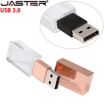 Jaster Crystal USB 3.0 Flash Starter USB Pen Drive 4 GB 16 GB 32 GB 64 gb128 Gb Flash Drive USB Logo Ukiran 3D / Hadiah Mobil
