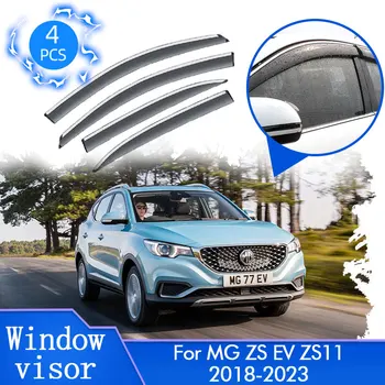 Kaca Depan 4x untuk MG ZS EV ZS11 2018 2019 2020 2021 2022 2023 Pelindung Jendela Hujan Matahari Penutup Trim Tenda Deflektor Aksesori Mobil