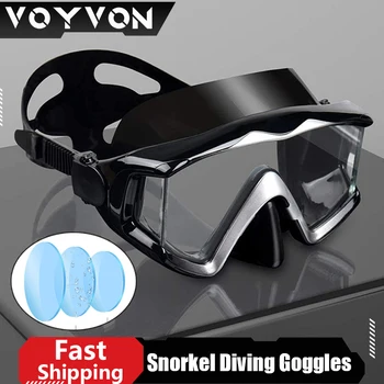 Kacamata Selam Snorkel Tanpa Kabut Kacamata Selam Scuba Pemuda Dewasa Kacamata Renang Panorama dengan Penutup Hidung untuk Menyelam Snorkeling