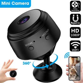 Kamera Kendaraan Mini WiFi 1080P IP Kamera Rumah Kamera Pengintai Video Nirkabel Monitor Jarak Jauh Camcorder Elektronik Mobil Pintar
