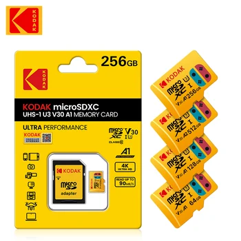 Kartu Micro SD Kodak Asli 32GB 64GB Kartu Memori Class10 A1256GB Kartu Flash Drive Microsd A2 512GB V30 U3 Cartao De memoria