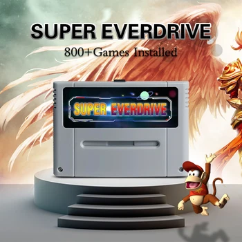 Kartu Permainan Super Everdrive DIY 800 in 1 untuk Kartrid Permainan SNES 16 Bit Mendukung Konsol Asli AS / EUR / Jepang