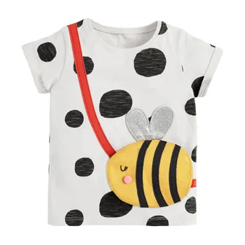 Kaus Cantik Bayi Perempuan 2023 dengan Katun Lebah Kecil Kaus Mode Baru Lembut dan Nyaman untuk Anak-anak 2-7 tahun