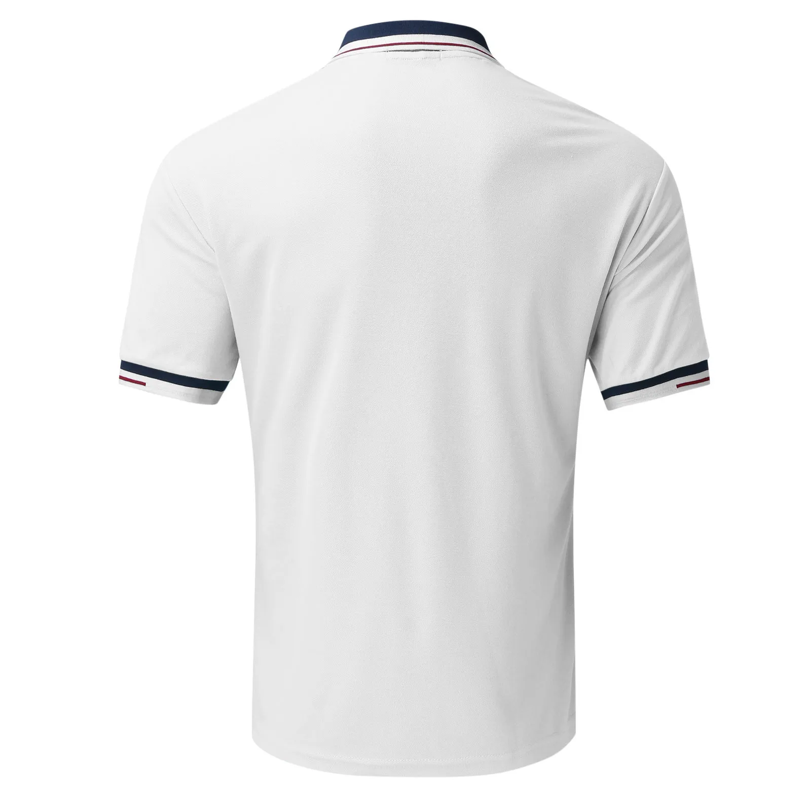 Kemeja Polo Putih Kasual Kemeja Warna Solid T-shirt Fashion Kancing Kaus Chemise Homme Kualitas Tinggi Pakaian Sehari-hari Blusas - 4
