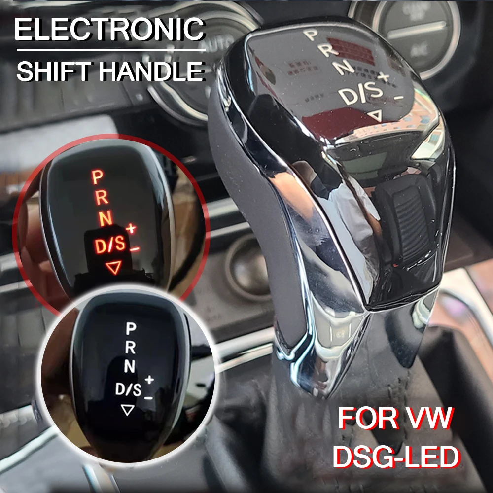 Kenop Pemindah Gigi LED Elektronik Otomatis untuk Volkswagen Tiguan Golf Touareg Sharan Cc Passat Scirocco untuk kursi Skoda Octavia - 3