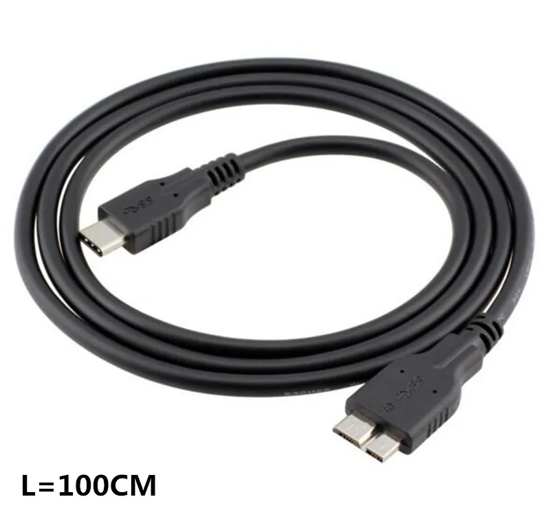 Konektor Kabel USB 3.1 Tipe-C ke USB 3.0 Mikro B Untuk BUKU MAC PC WINDOWS USB3. 1 USB3. 0 30cm 0,3 m 100cm 1,0 m - 2