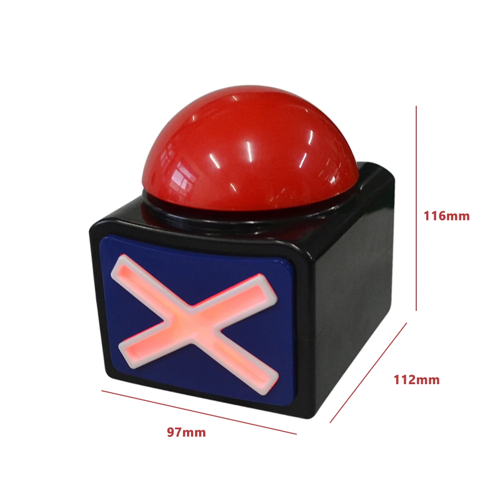 Kotak Tombol Alarm Bel Merah dengan Suara dan Cahaya Kuis Trivia Got Talent Buzzer Response Buzzers untuk Kontes / Acara Permainan / Pesta - 5