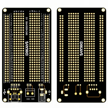 Kualitas Tinggi Pelapisan Emas Prototipe Papan Tempat Memotong Roti yang Dapat Disolder Papan Prototipe Pcb untuk Arduino
