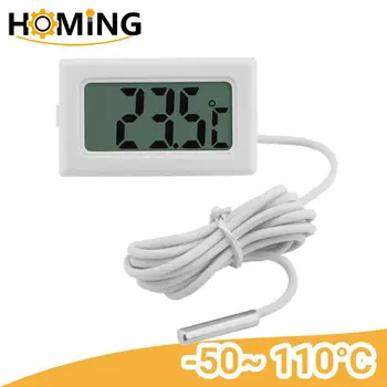 LCD Digital Thermometer Elektronik Presisi Sensor Alat Ukur Suhu Indoor Kelembaban Meter Gauge Instrumen dengan Kabel