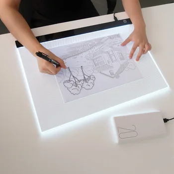 LED Menggambar Copy Papan Mainan Anak-anak untuk Menggambar 3 Tingkat Dimmable Lukisan Tablet Lampu Malam Buku Catatan Anak-anak Belajar Permainan Pendidikan