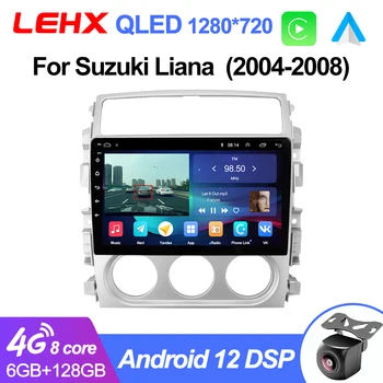 LEHX Pro 8 Inti 5G WIFI Layar QLED Radio Mobil Multimedia Android 2din untuk Suzuki Liana 2004-2008 Putar Otomatis DVD 2din GPS Otomatis