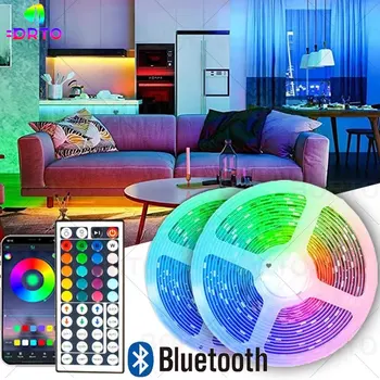 Lampu Strip LED Lampu Pengubah Warna Kontrol Aplikasi Bluetooth RGB Lampu RGB LED USB 5V Lampu Fleksibel Pita Lampu Latar TV Dekorasi Kamar