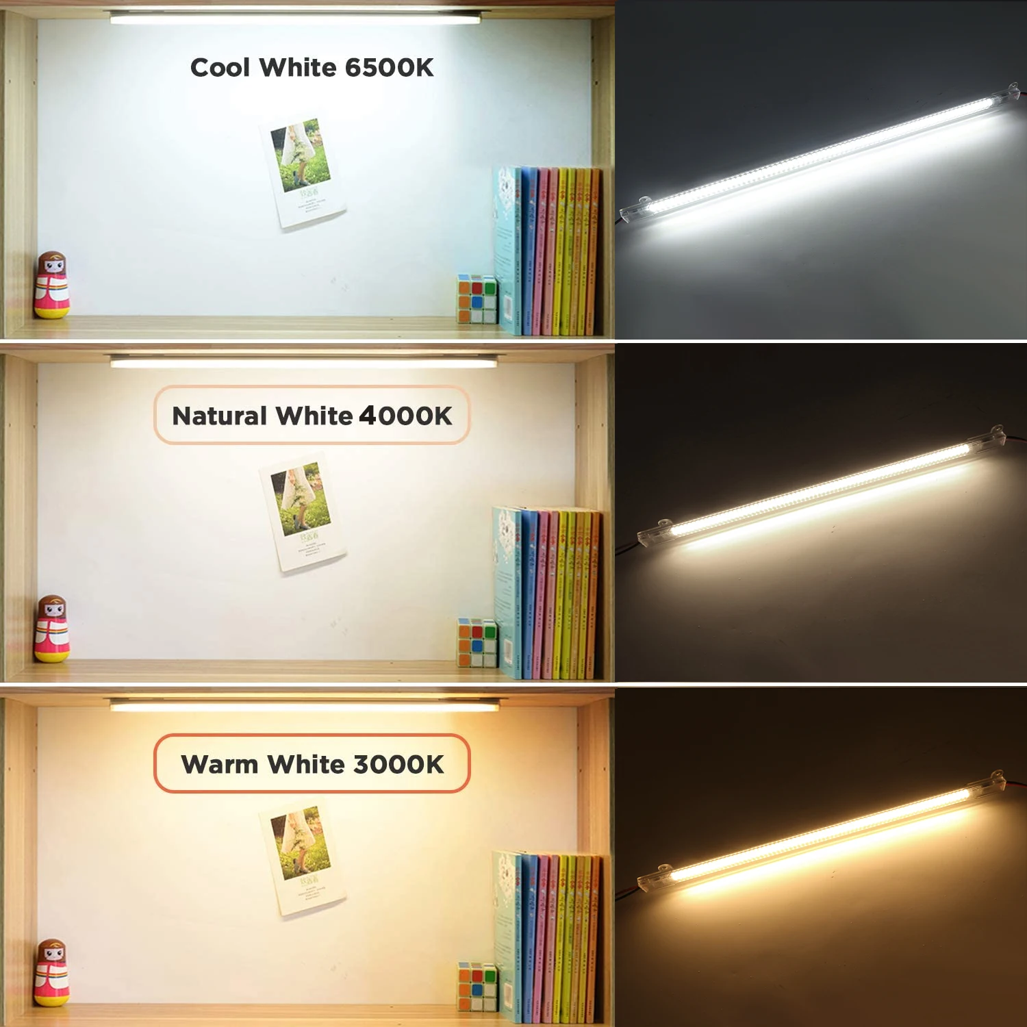 Lampu Bar LED AC 220V 72 LED / m Super Terang 2835 Lampu Strip Kaku LED 30 /40 /50CM untuk Dapur Rumah Di Bawah Lampu Kabinet - 3