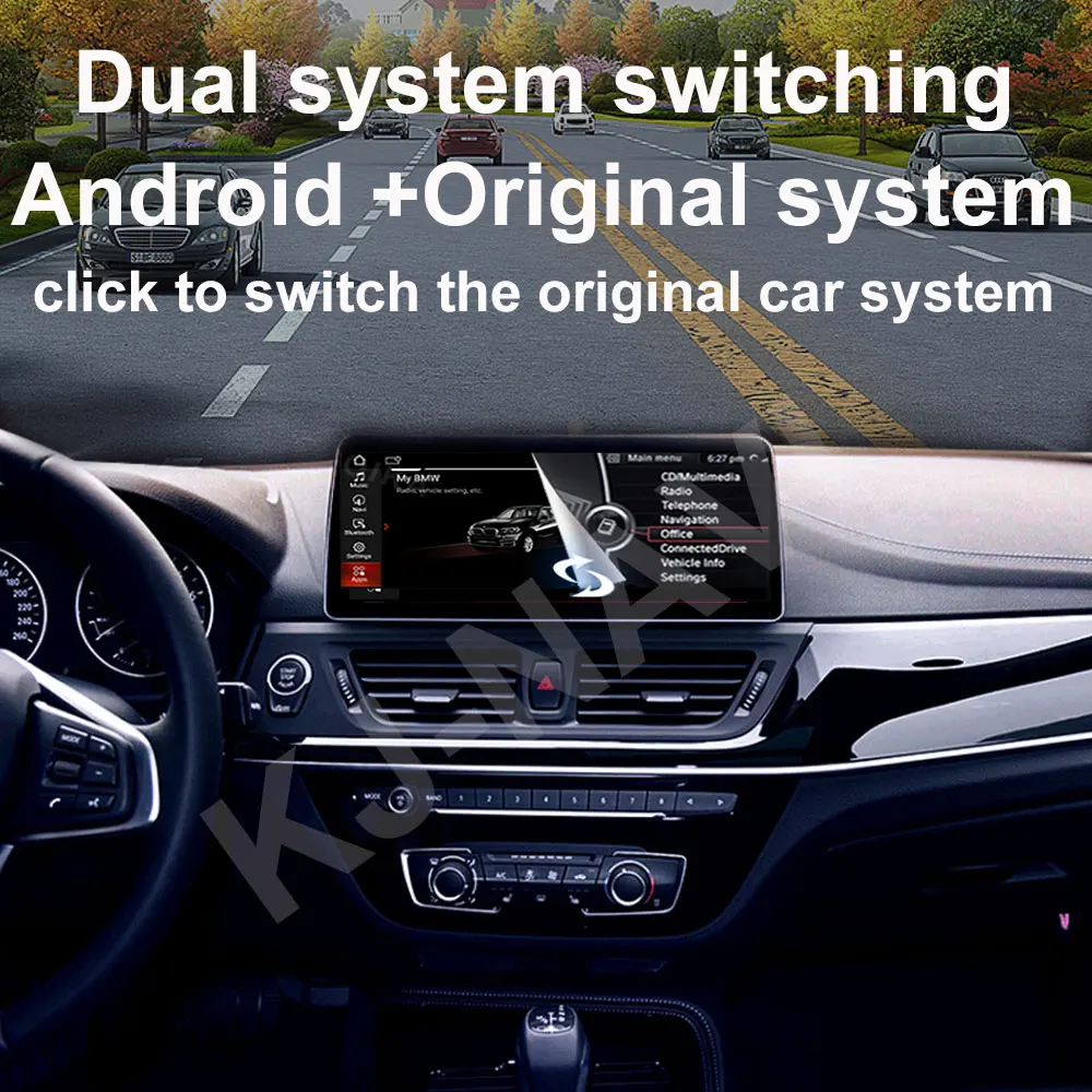 Layar Android 10.25 Inci 13 untuk BMW X3 E83 2006-2010 Aksesori Mobil Monitor Carplay Otomatis Pemutar Multimedia Radio ID8 - 2