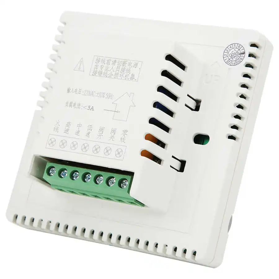 LCD Digital Thermostat Penundaan Perlindungan Fan Coil Unit Pengontrol Suhu Termostat untuk AC - 4